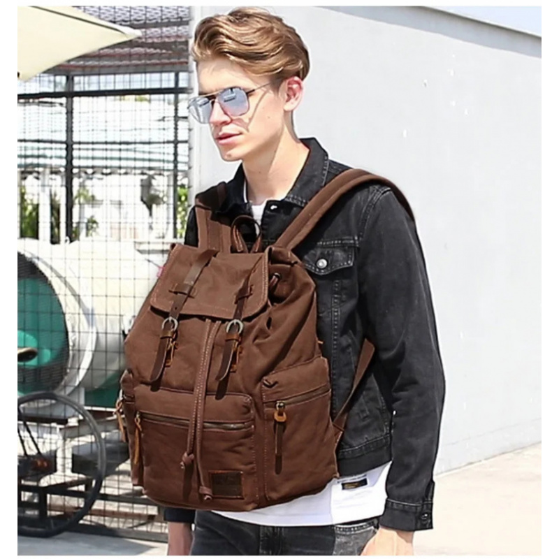 Interior Design University In China - Retro Canvas Backpack for Men Luxury
