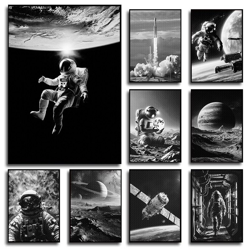 NASA Retro Space Canvas Print  - Interior Design Room reseña y precio