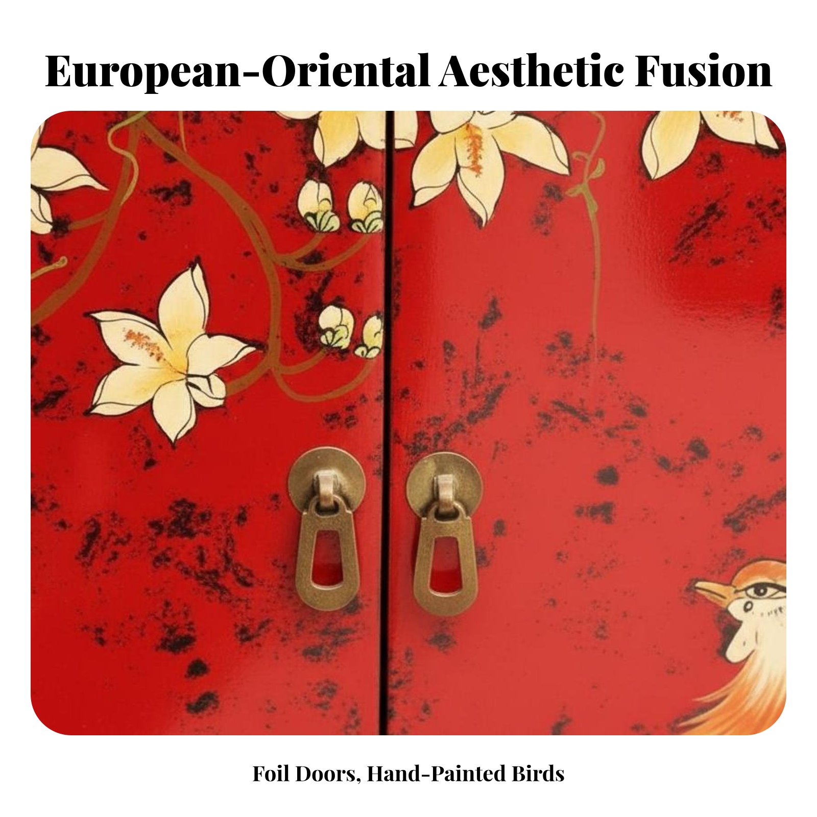 Hand-Painted 2-Door Cabinet Eu - Interior Designer reseña y precio