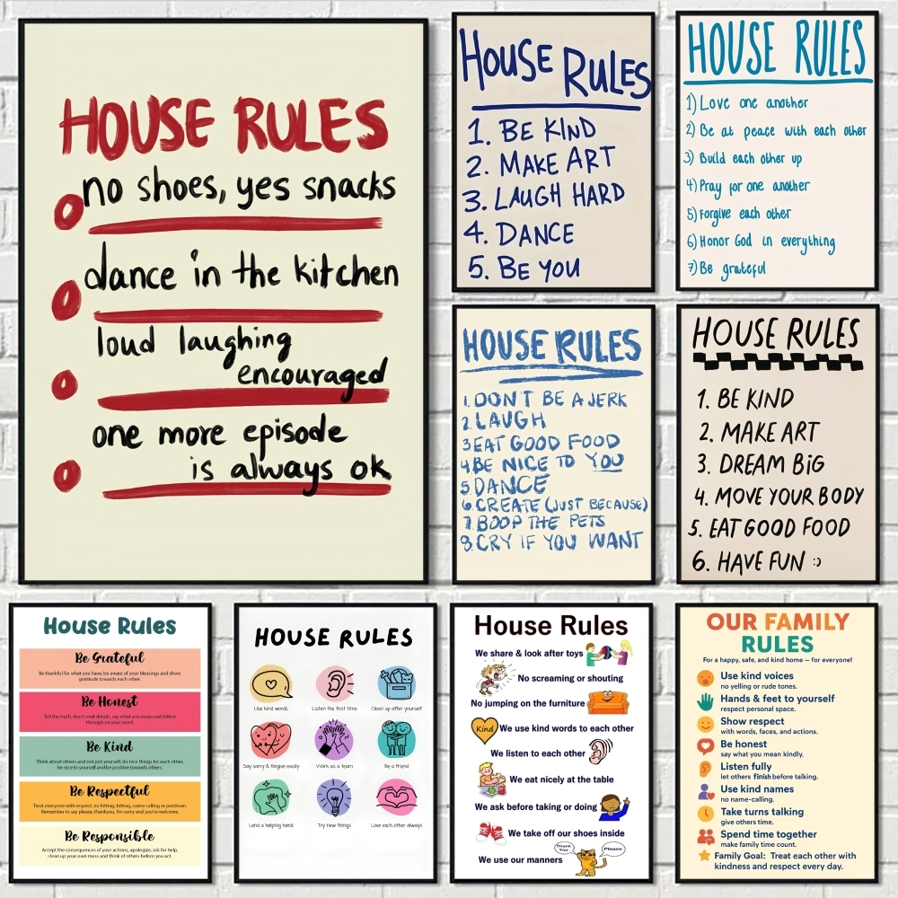 House Rules Painting Calligrap - Interior Design Rules reseña y precio