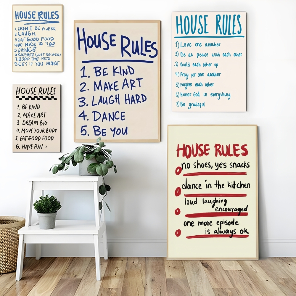 House Rules Painting Calligrap - Interior Design Rules reseña y precio