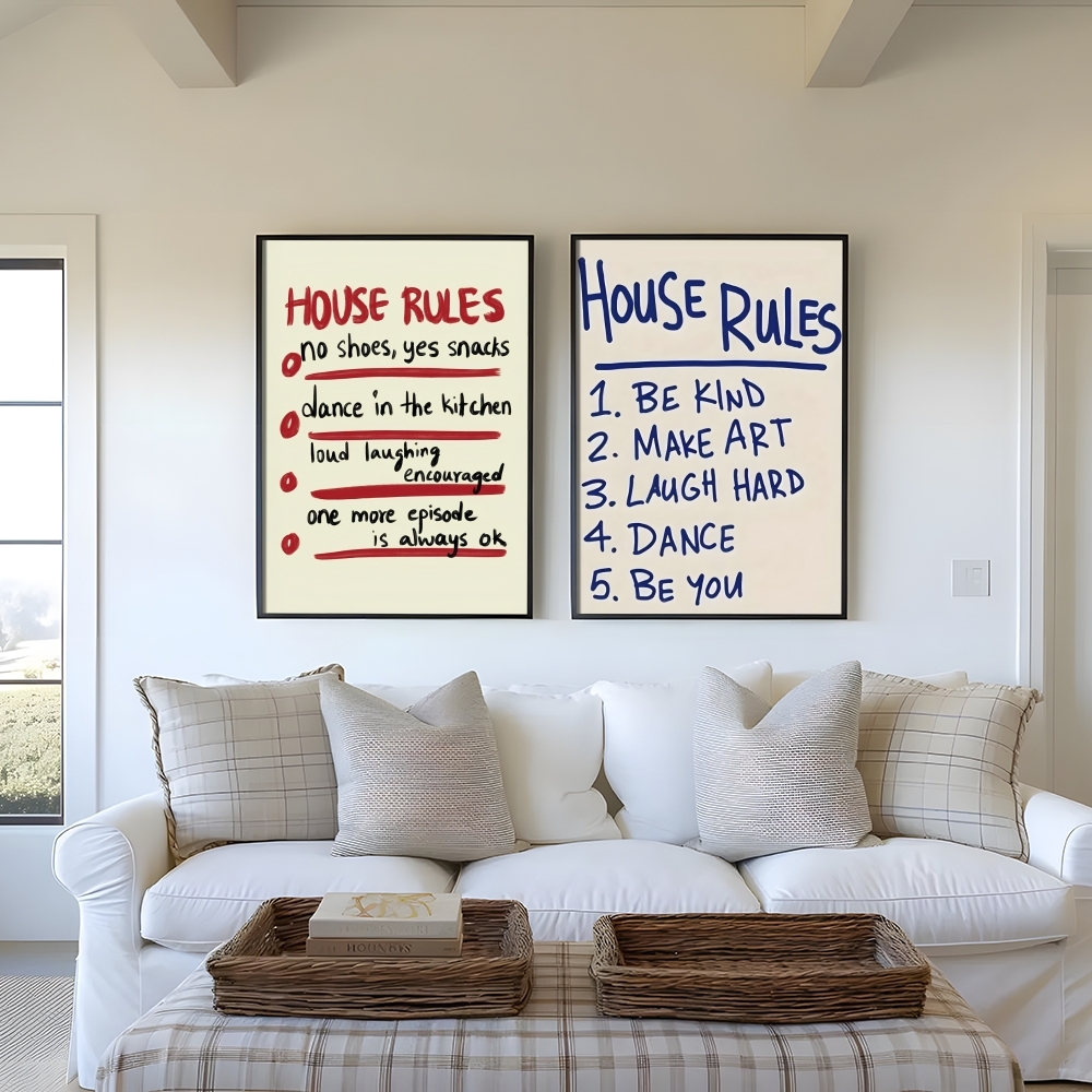 House Rules Painting Calligrap - Interior Design Rules reseña y precio