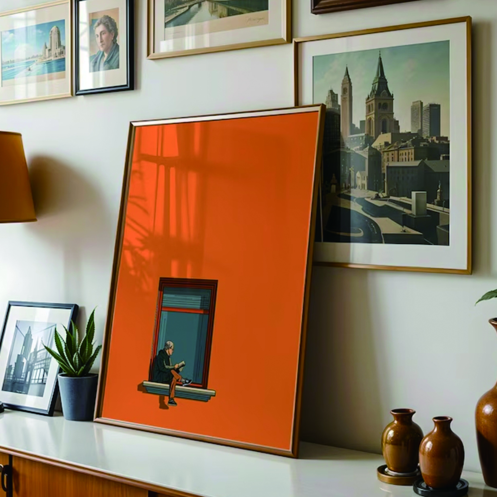 Orange Minimalist Dopamine War - Interior Design Room reseña y precio