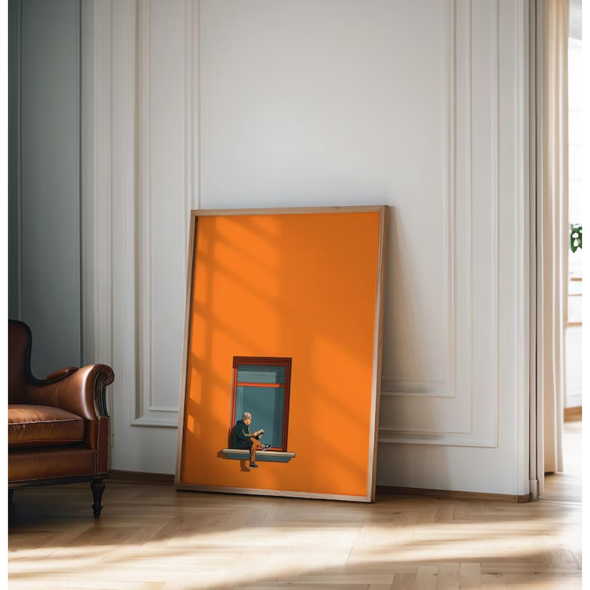 Orange Minimalist Dopamine War - Interior Design Room reseña y precio
