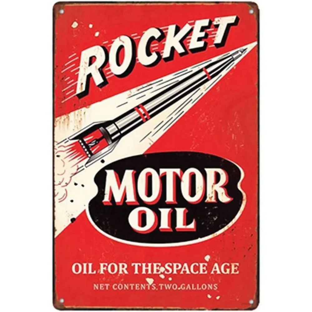 Vintage-Style Motor Oil Gas Si - Interior Designer reseña y precio