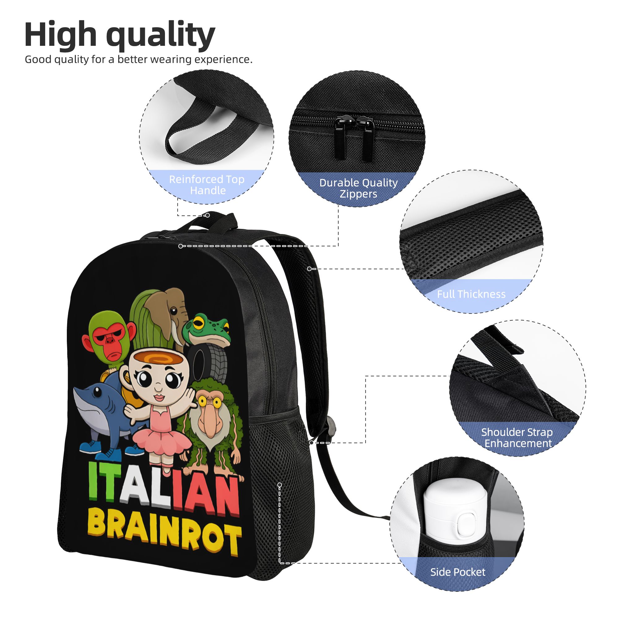 Italian Brainrot Backpack  Lei - Interior Design University In China reseña y precio