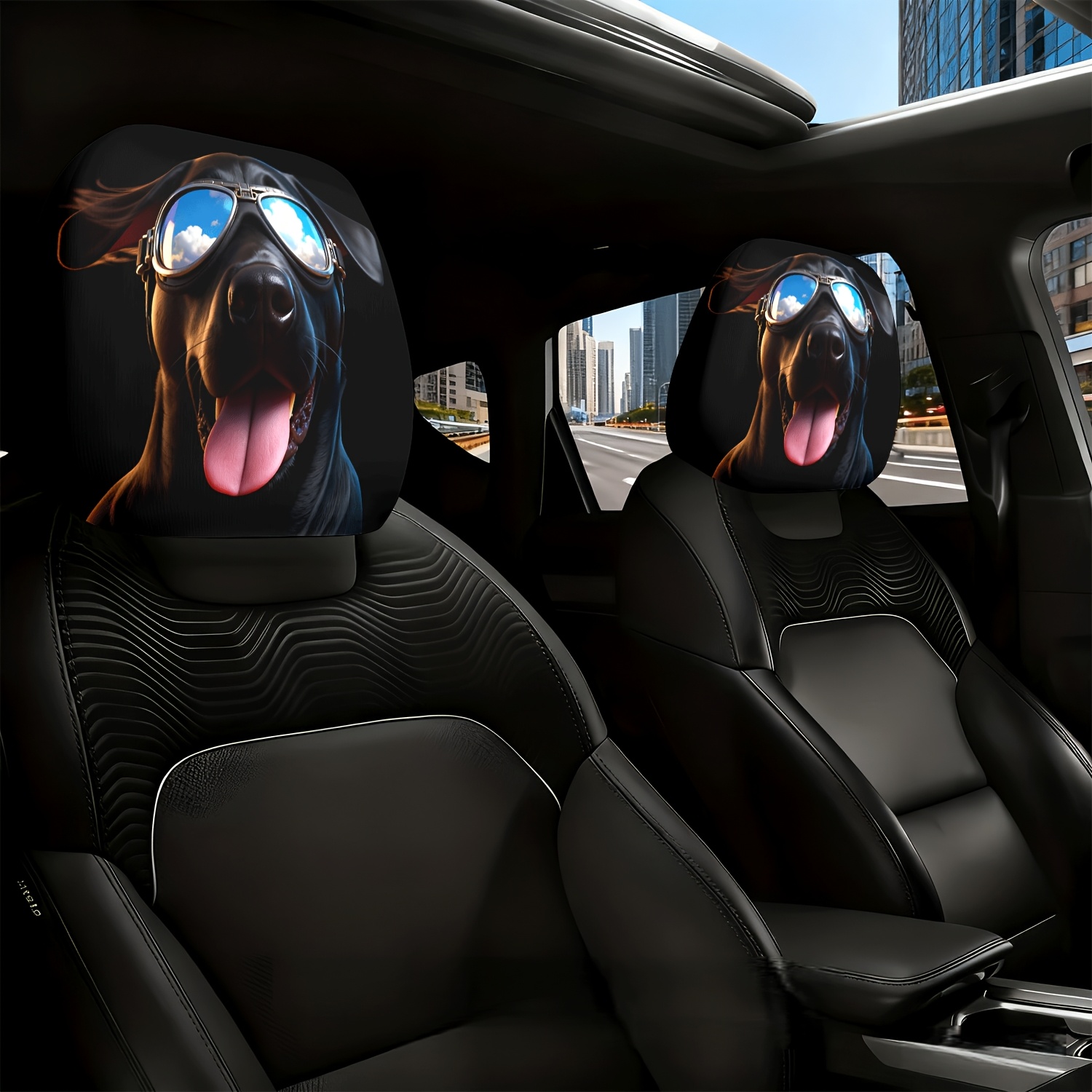 2pcs Car Headrest Cover Dog Gl - Interior Design Concept reseña y precio