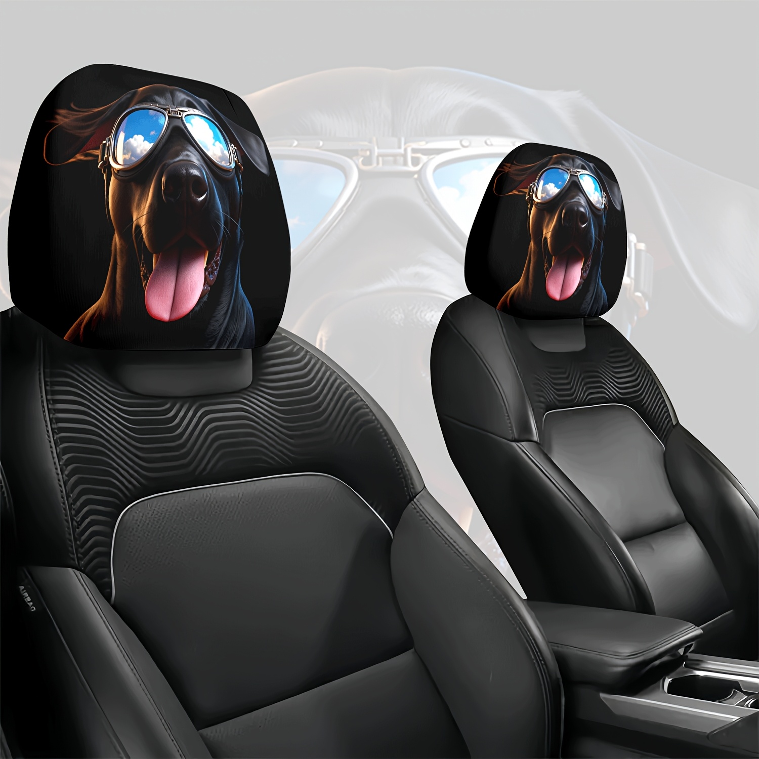 2pcs Car Headrest Cover Dog Gl - Interior Design Concept reseña y precio