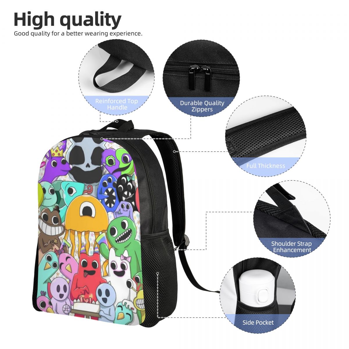 Rainbowed Cartoon Friends Back - Interior Design University In China reseña y precio