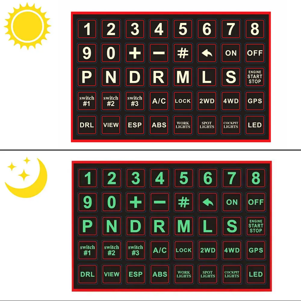 Luminous Car Stickers Instrume - Interior Design Mood Board reseña y precio