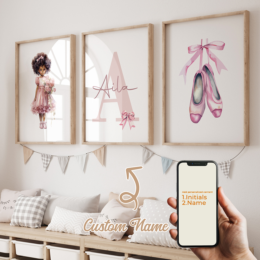 3pcs Personalized Custom Name  - Interior Design Room reseña y precio