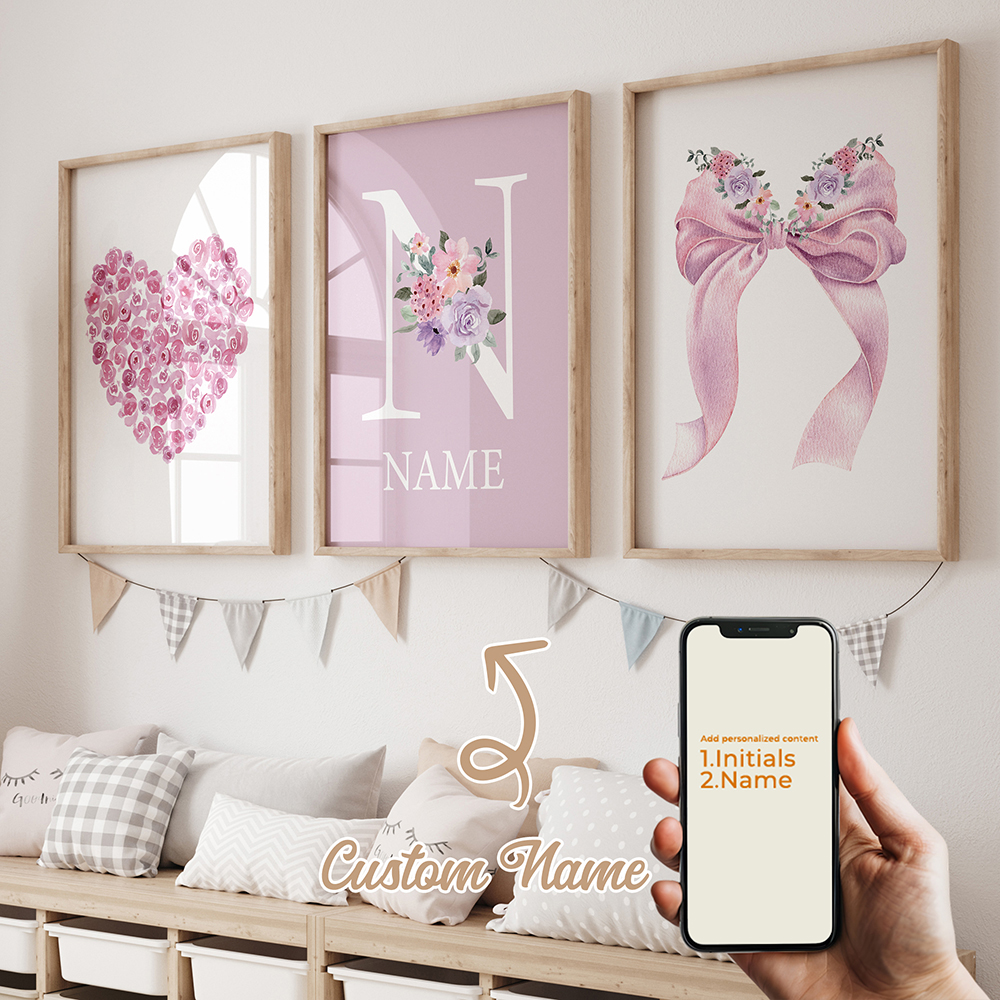 3pcs Personalized Custom Name  - Interior Design Room reseña y precio