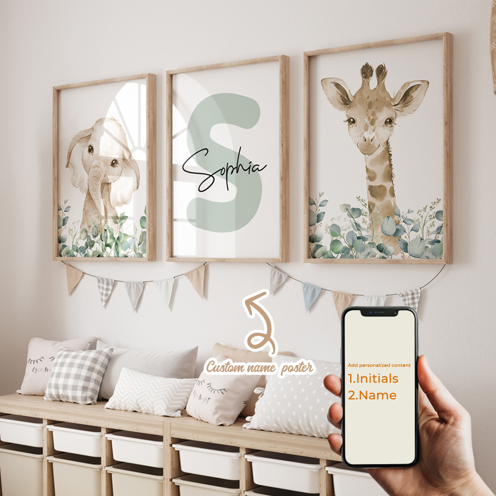 3pcs Personalized Custom Name  - Interior Design Room reseña y precio