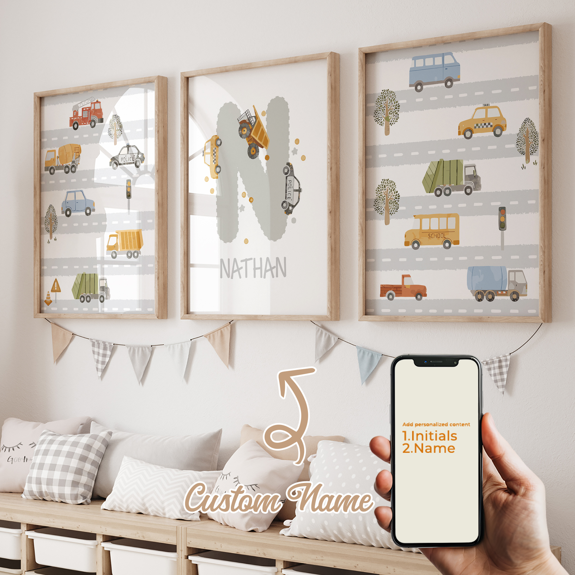 3pcs Personalized Custom Name  - Interior Design Room reseña y precio