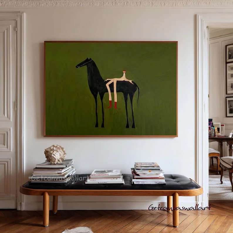 Modern Abstract Western Horse  - Interior Design Room reseña y precio