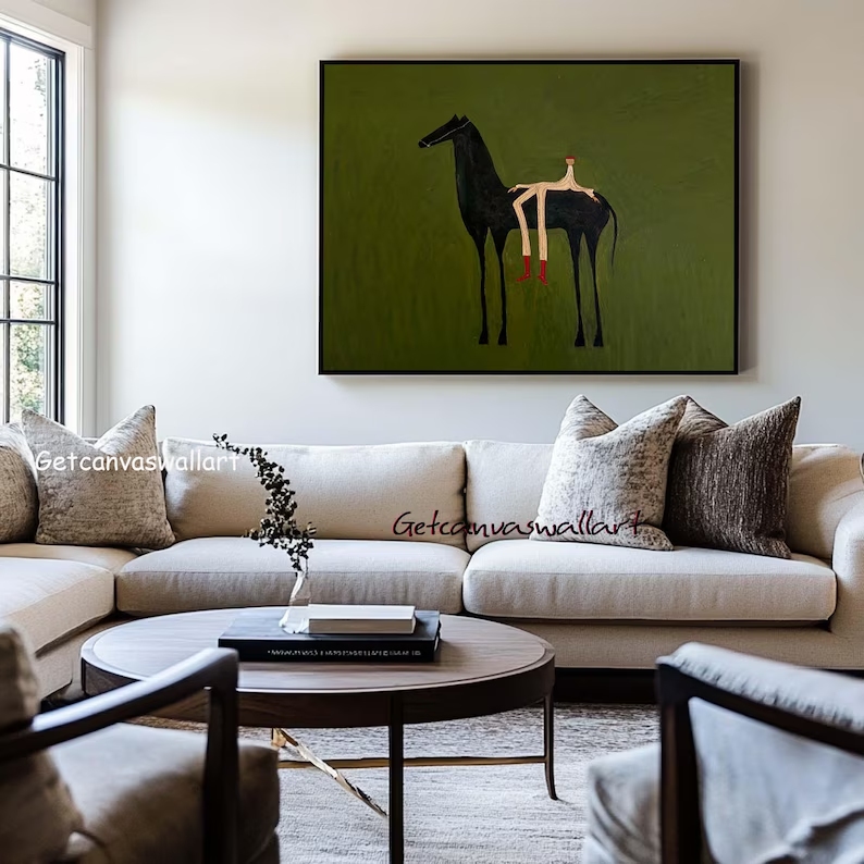 Modern Abstract Western Horse  - Interior Design Room reseña y precio