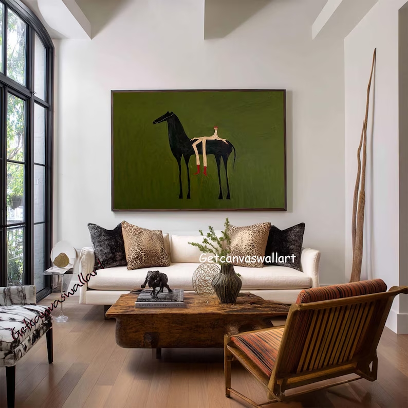 Modern Abstract Western Horse  - Interior Design Room reseña y precio