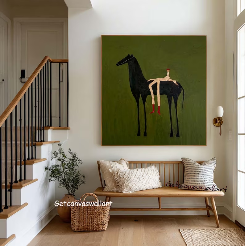 Modern Abstract Western Horse  - Interior Design Room reseña y precio
