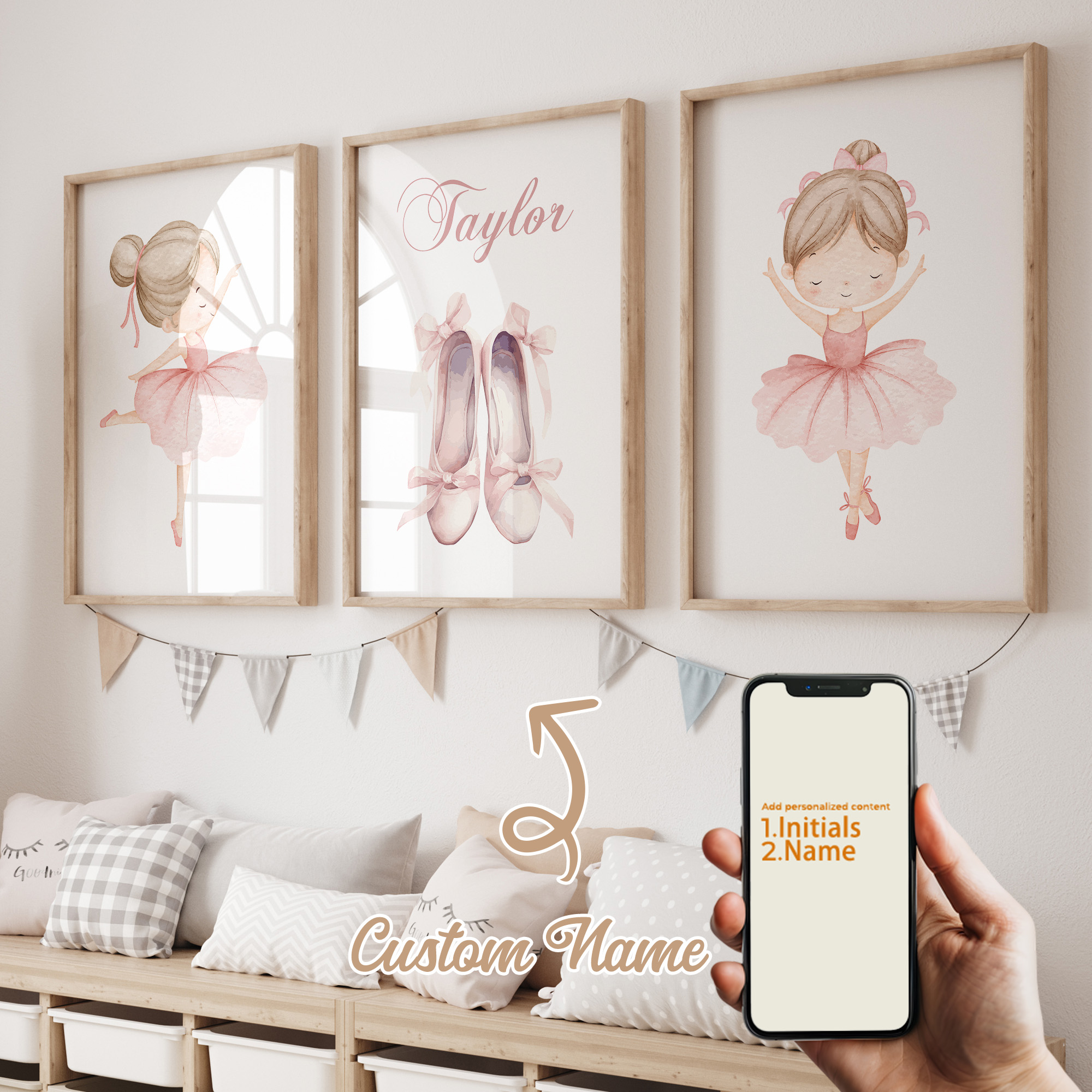 3pcs Personalized Custom Name  - Interior Design Room reseña y precio
