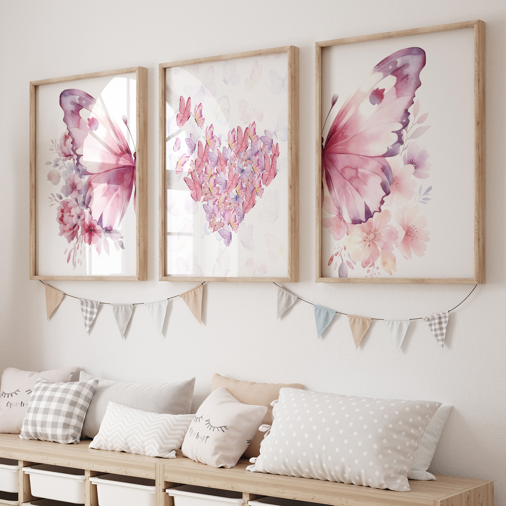 3pcs Cartoon Children Pink Lov - Interior Design Room reseña y precio